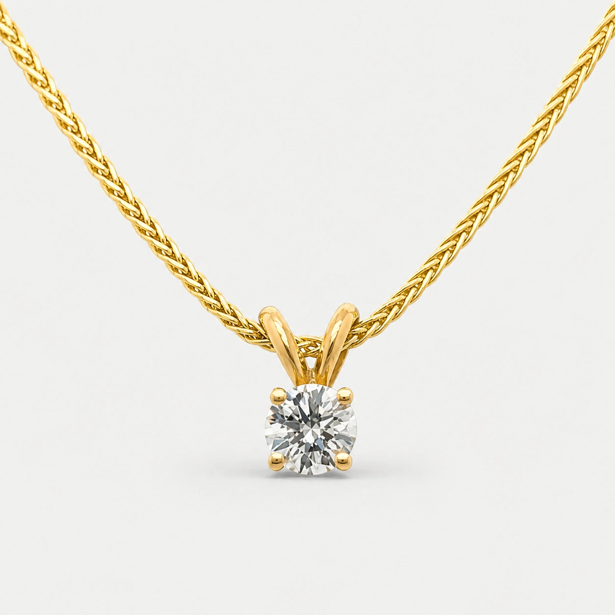 14K Yellow Gold 0.36ct Lab Created Diamond Pendants