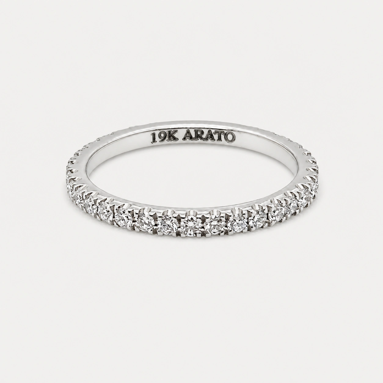 19K White Gold Diamond Eternity Band