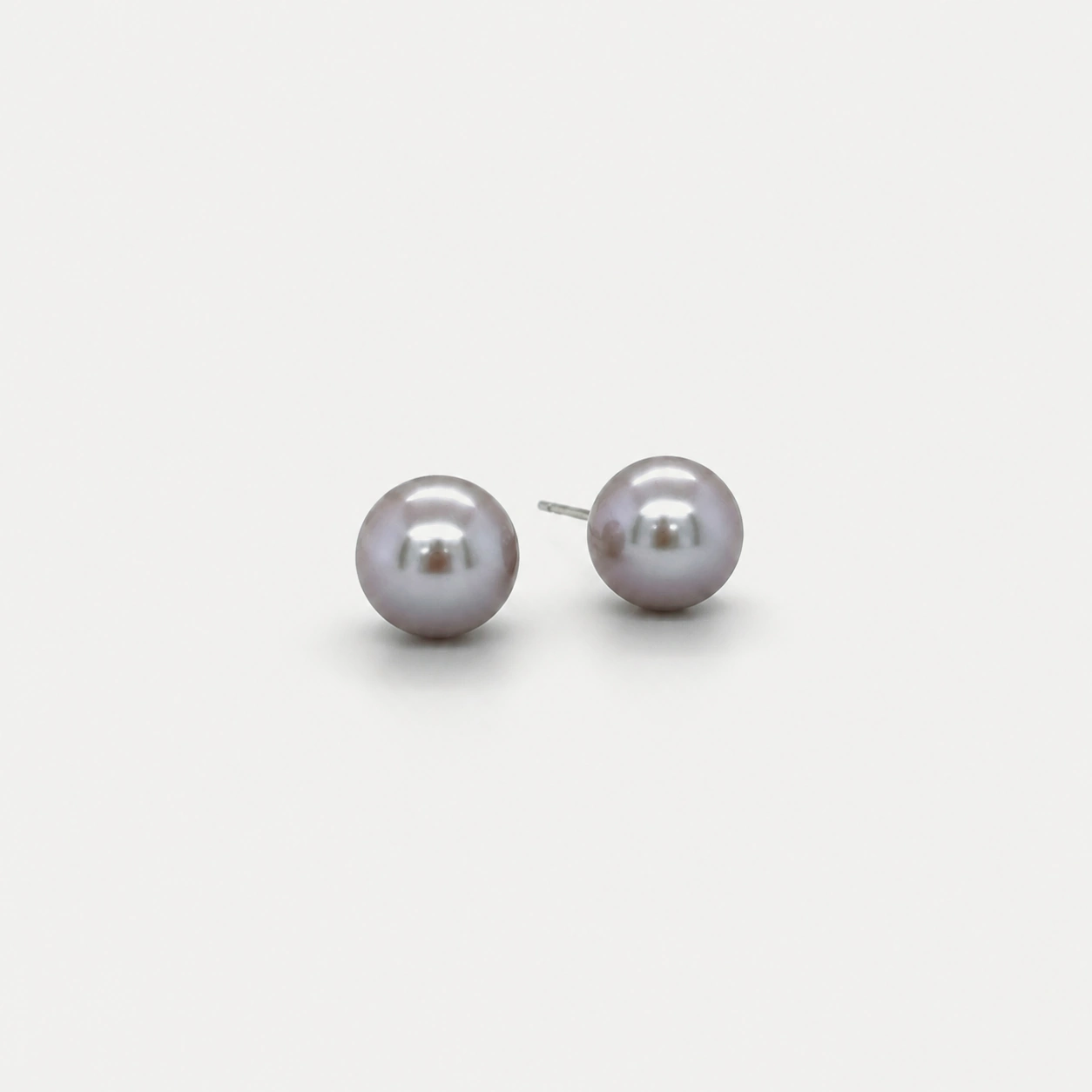 Pair of 10mm Freshwater Grey Pearl Stud Earrings