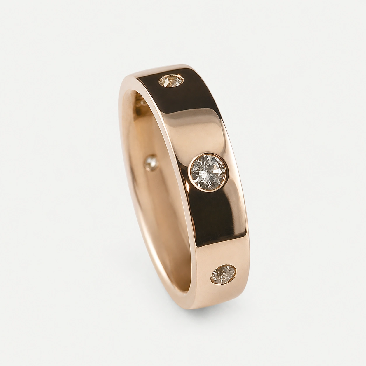 14K Rose Gold Diamond Eternity Band