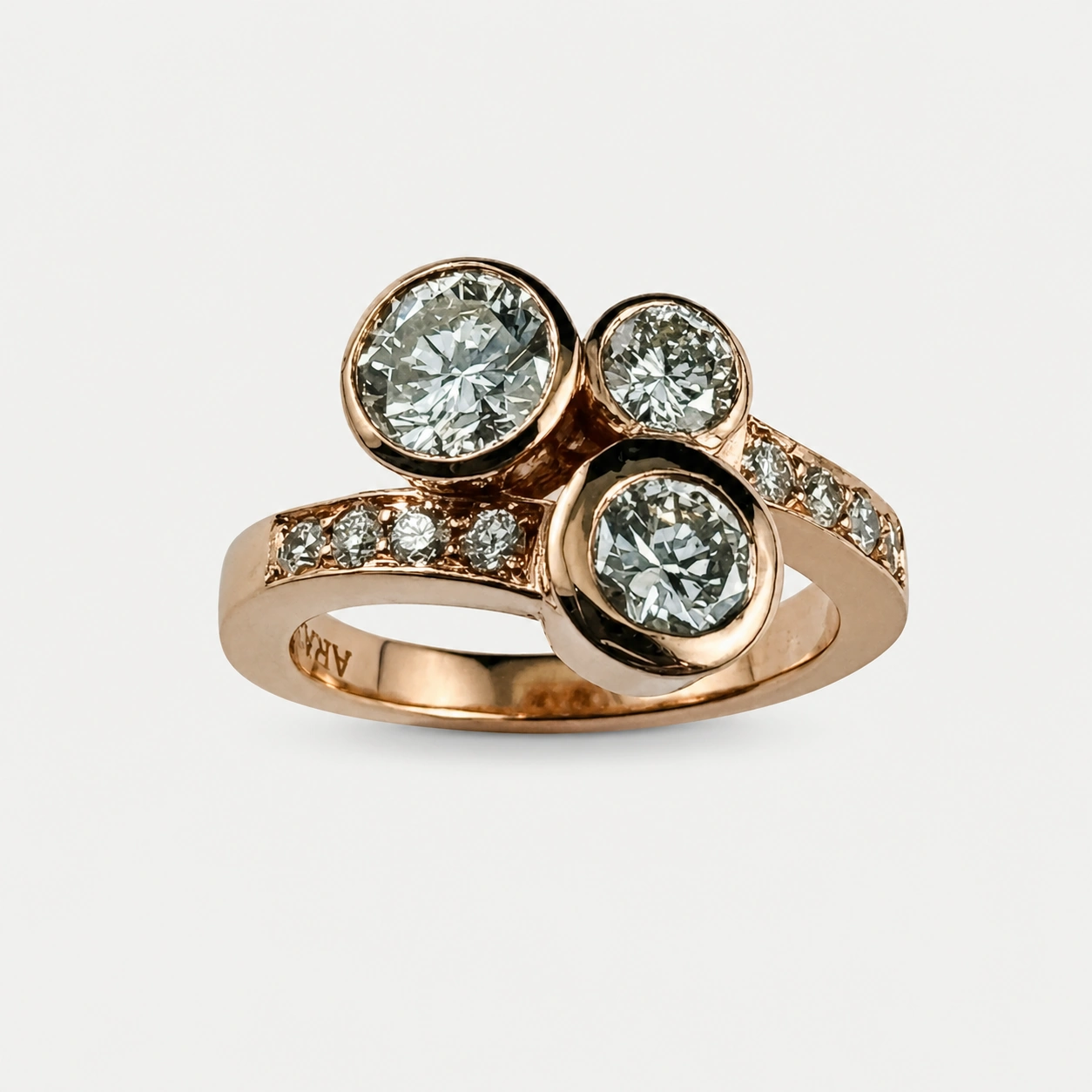 14K Rose Gold Diamond Ring 1