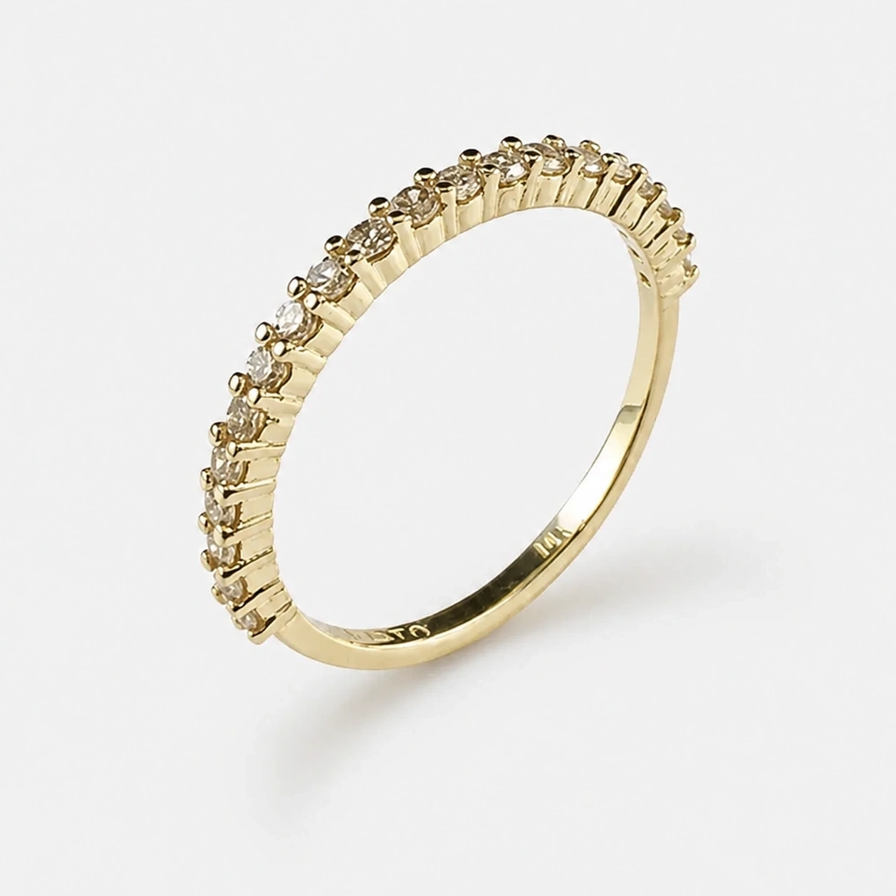 14K Yellow Gold Diamond Band