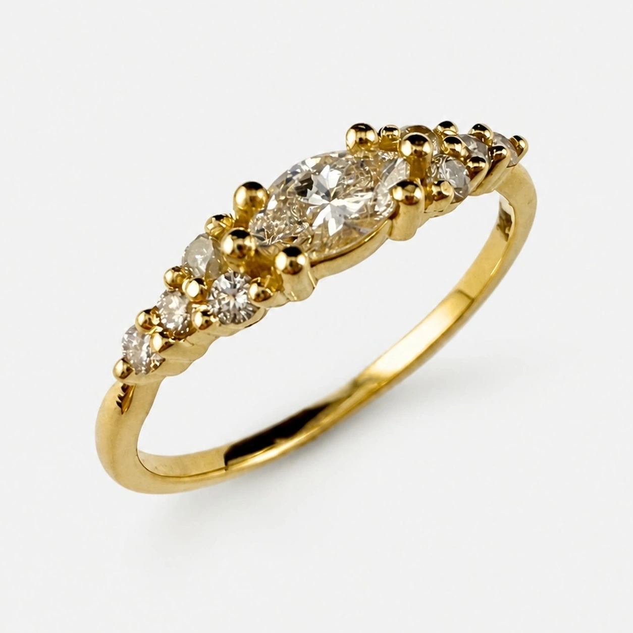 14K Yellow Gold Diamond Ring