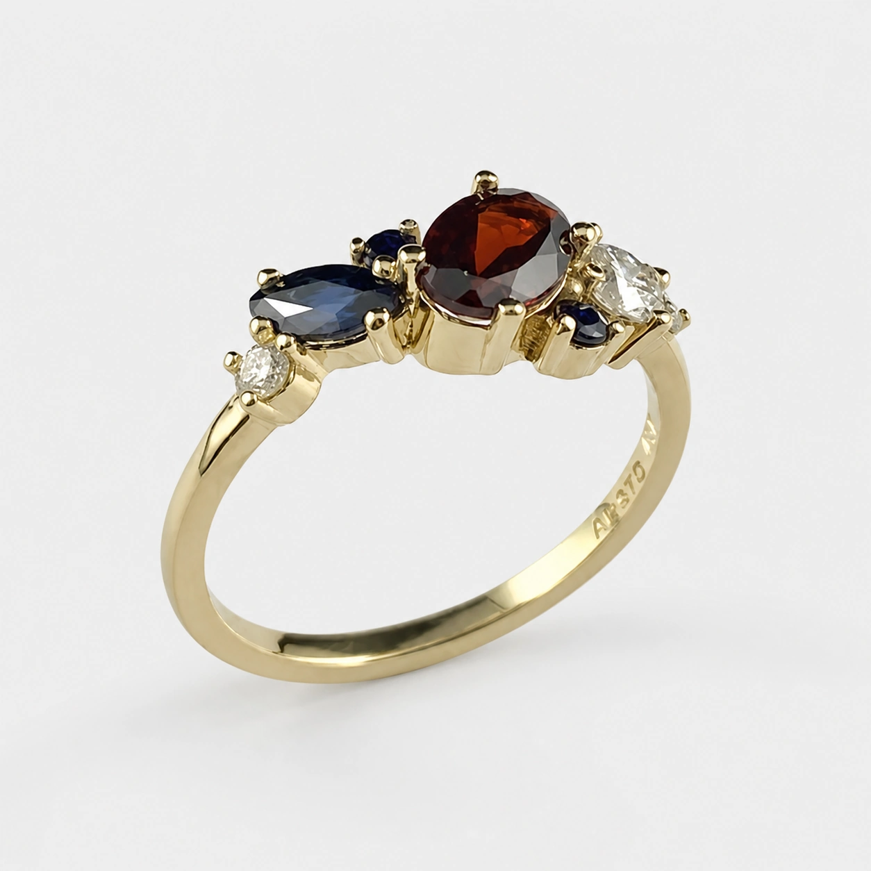 14K Yellow Gold Multistone Ring