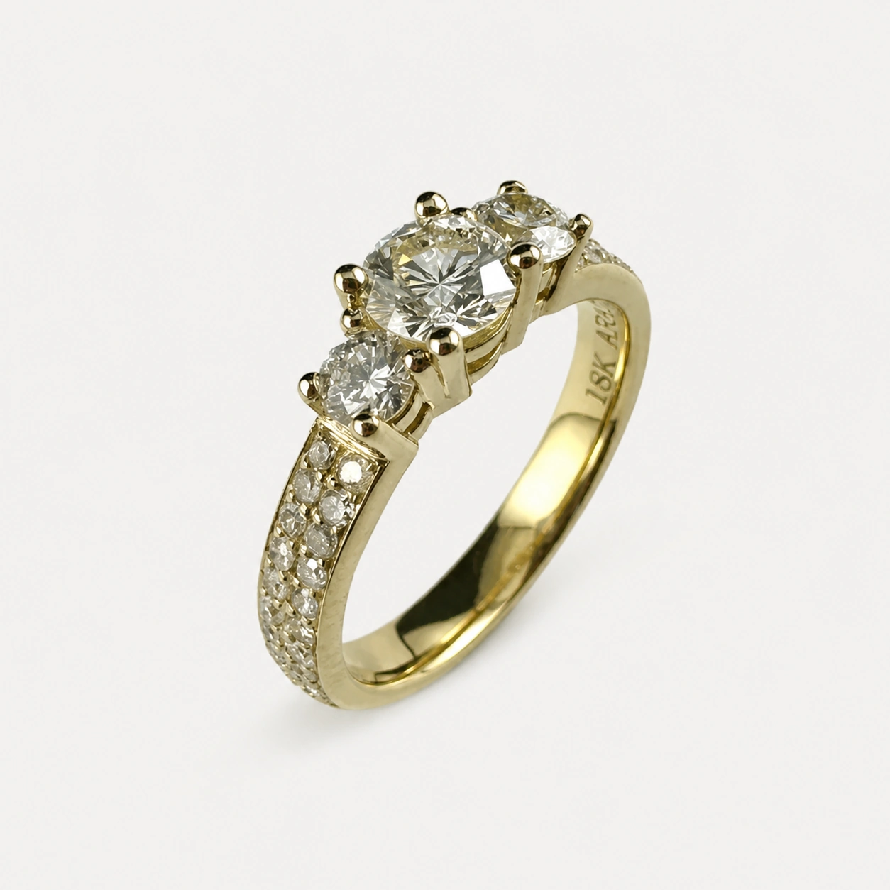 18K Yellow Gold Diamond Ring 1