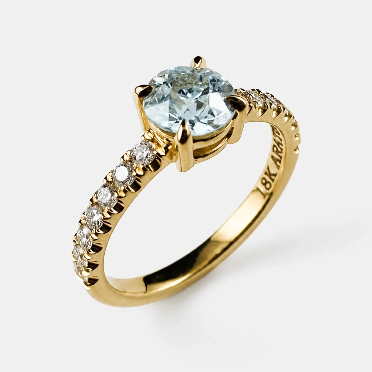 18K Yellow Gold Diamond Ring