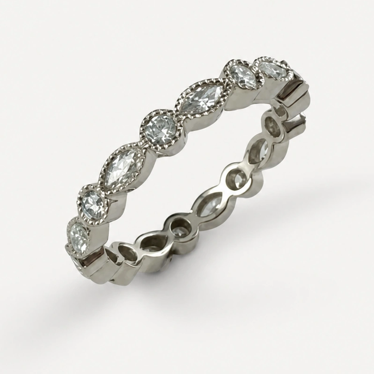 19K White Gold Diamond Eternity Ring