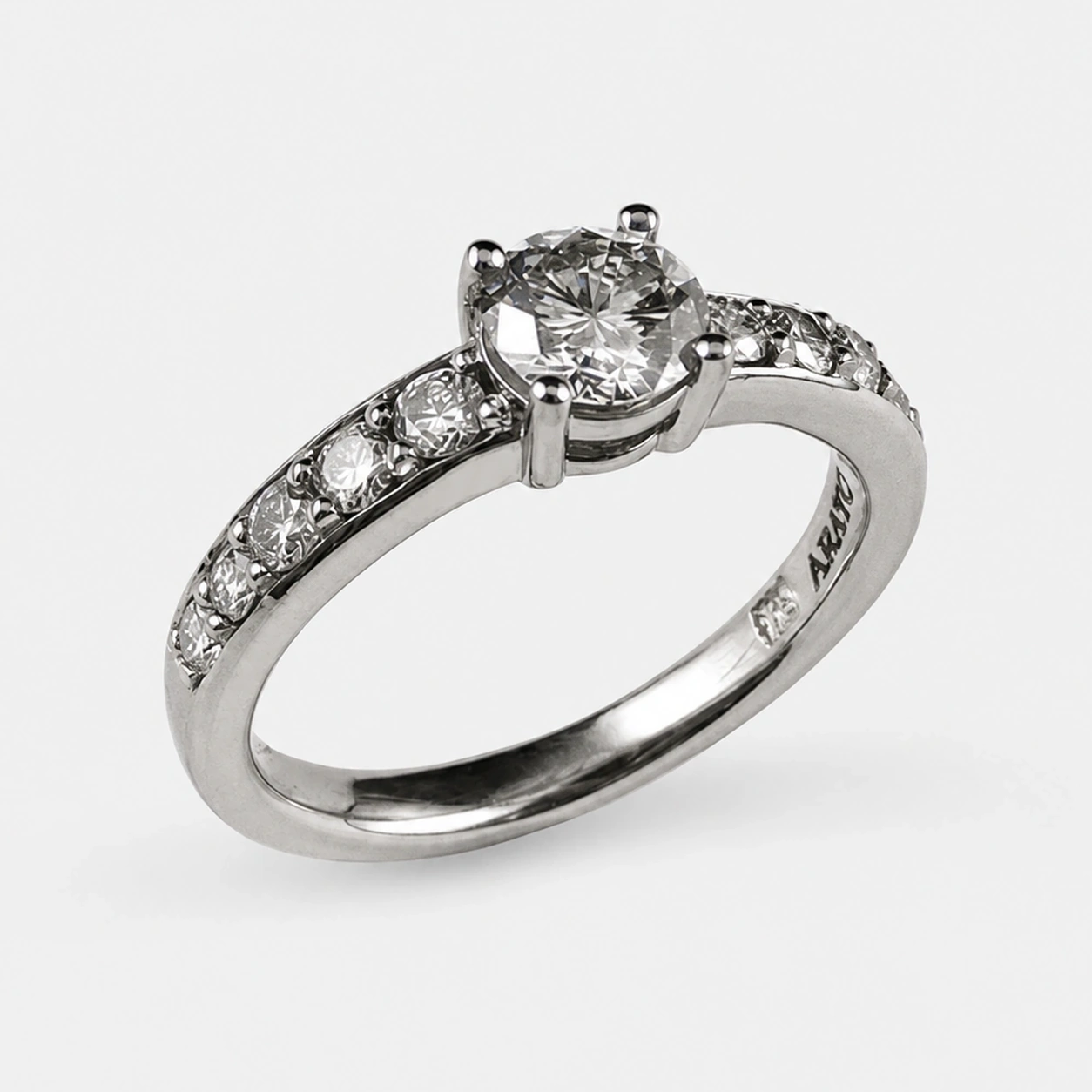 19K White Gold Diamond Ring Copy