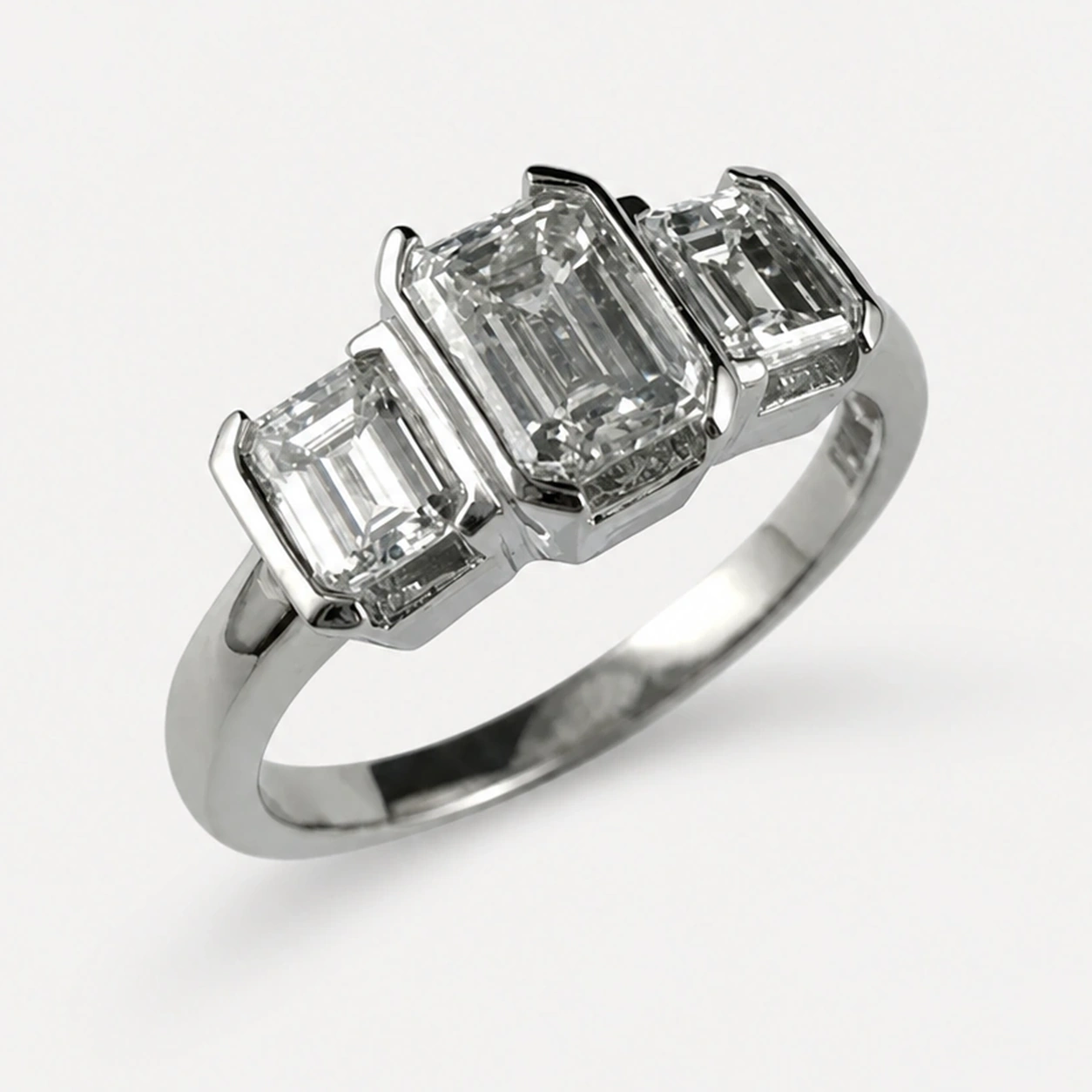 19K White Gold Diamond Ringa