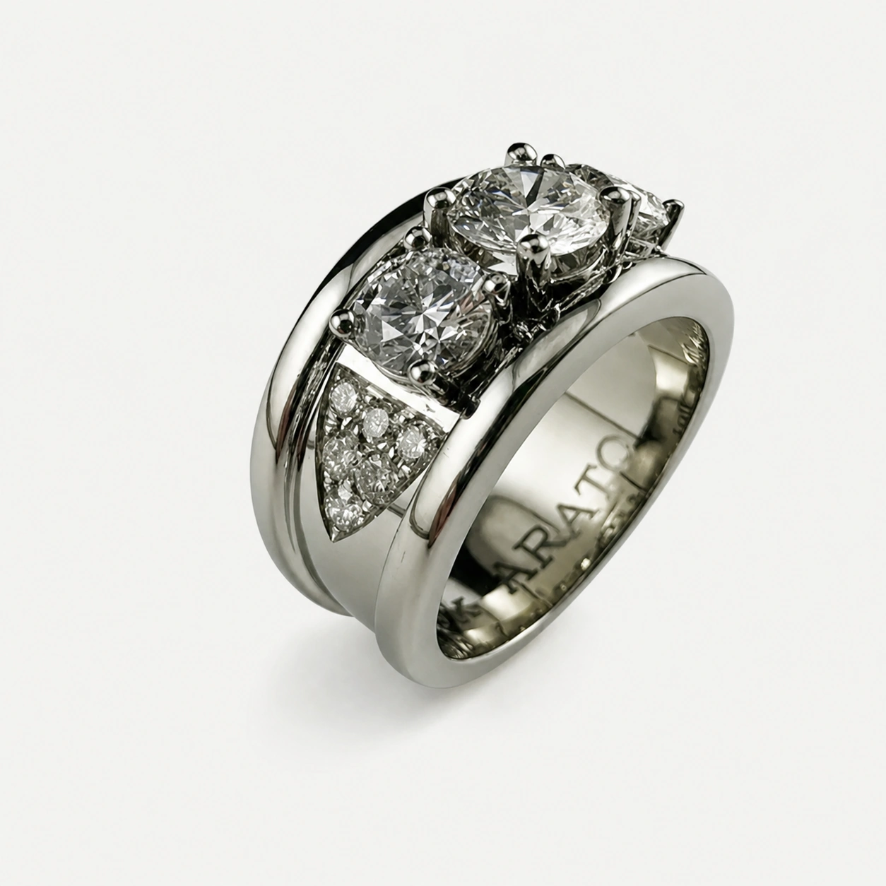 19K White Gold Multi Diamond Ring