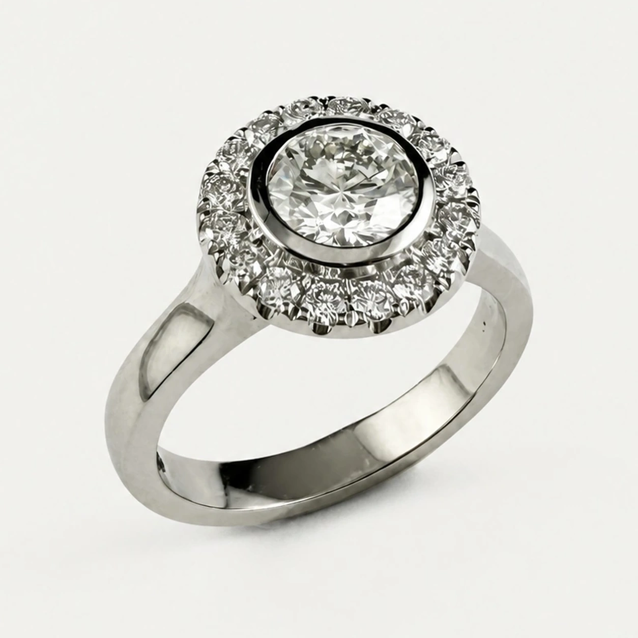 19K White and 18K Yellow Gold Resetting The Stone For A Customer
