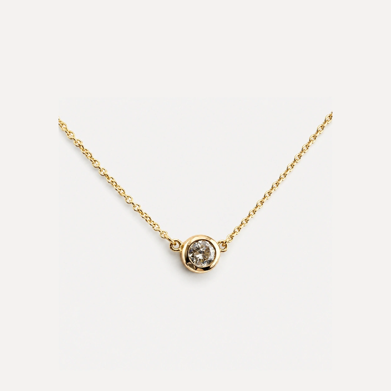 18K Yellow Gold Diamond Necklace