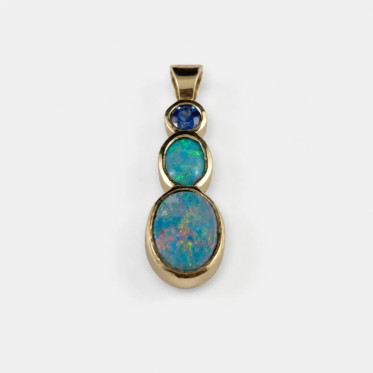 Opal and Sapphire Pendant