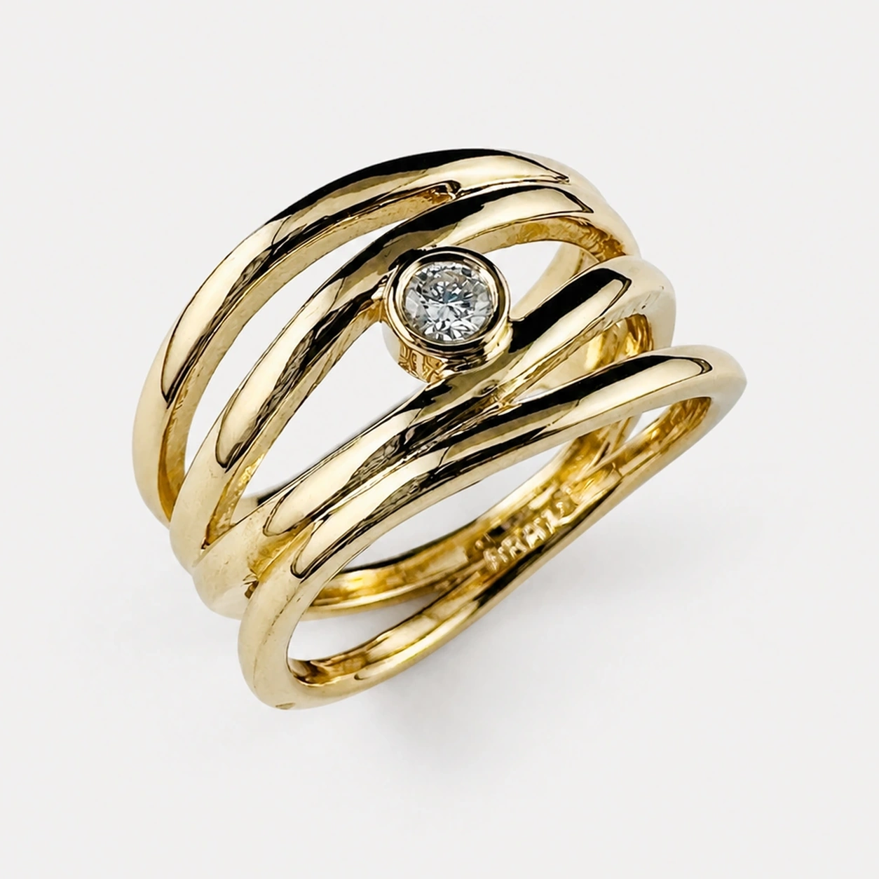 14K Yellow Gold Diamond Ring