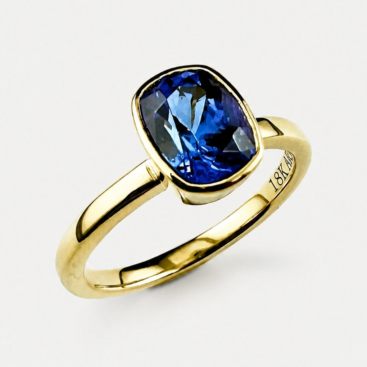 18K Yellow Gold Tanzanite Ring