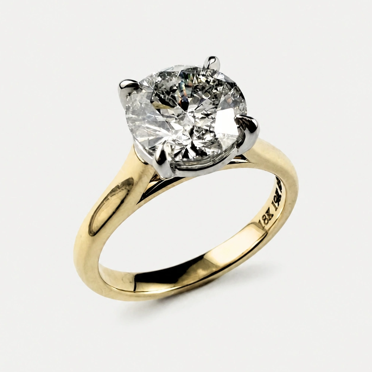 19K White Gold Ring